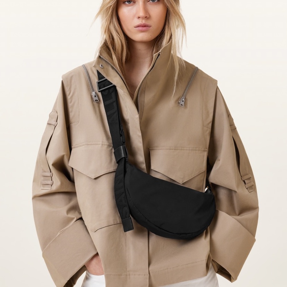 All Saints Black Crossbody Bag